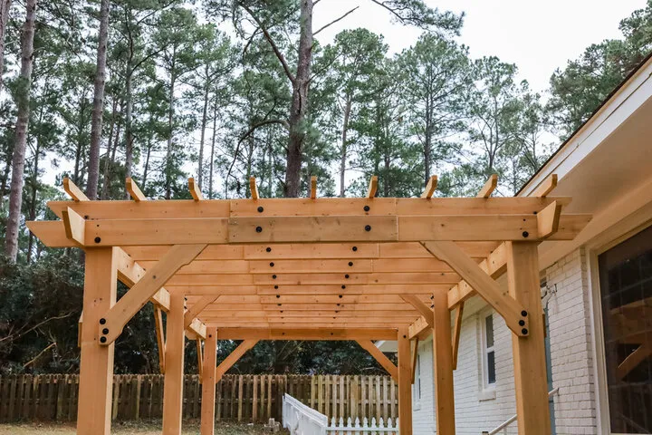 Stylish and durable covered patio in Toledo providing a protected, shaded outdoor retreat for year-round dining and entertaining